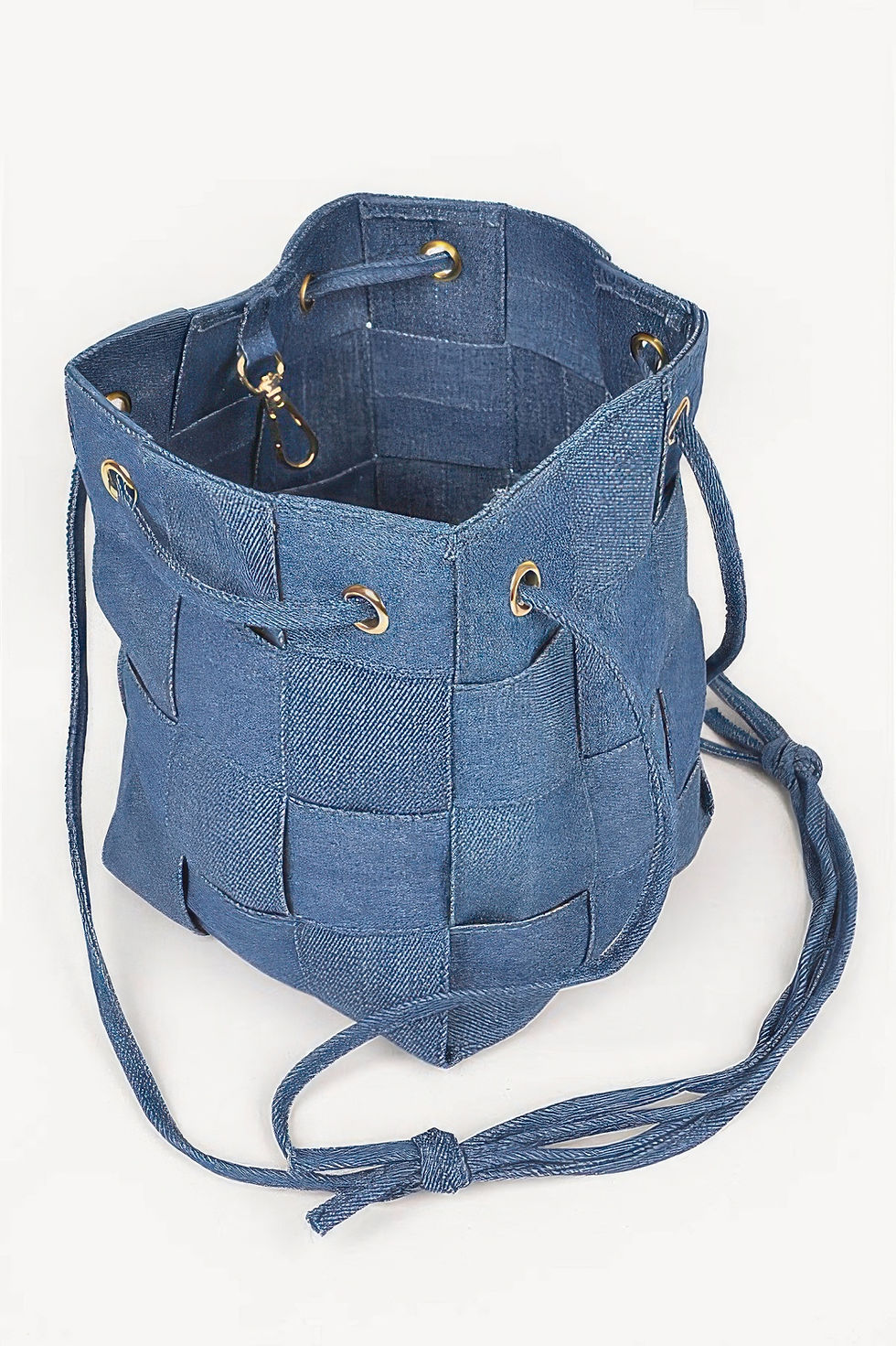 Thumbnail: Braided Denim Bucket Bag 