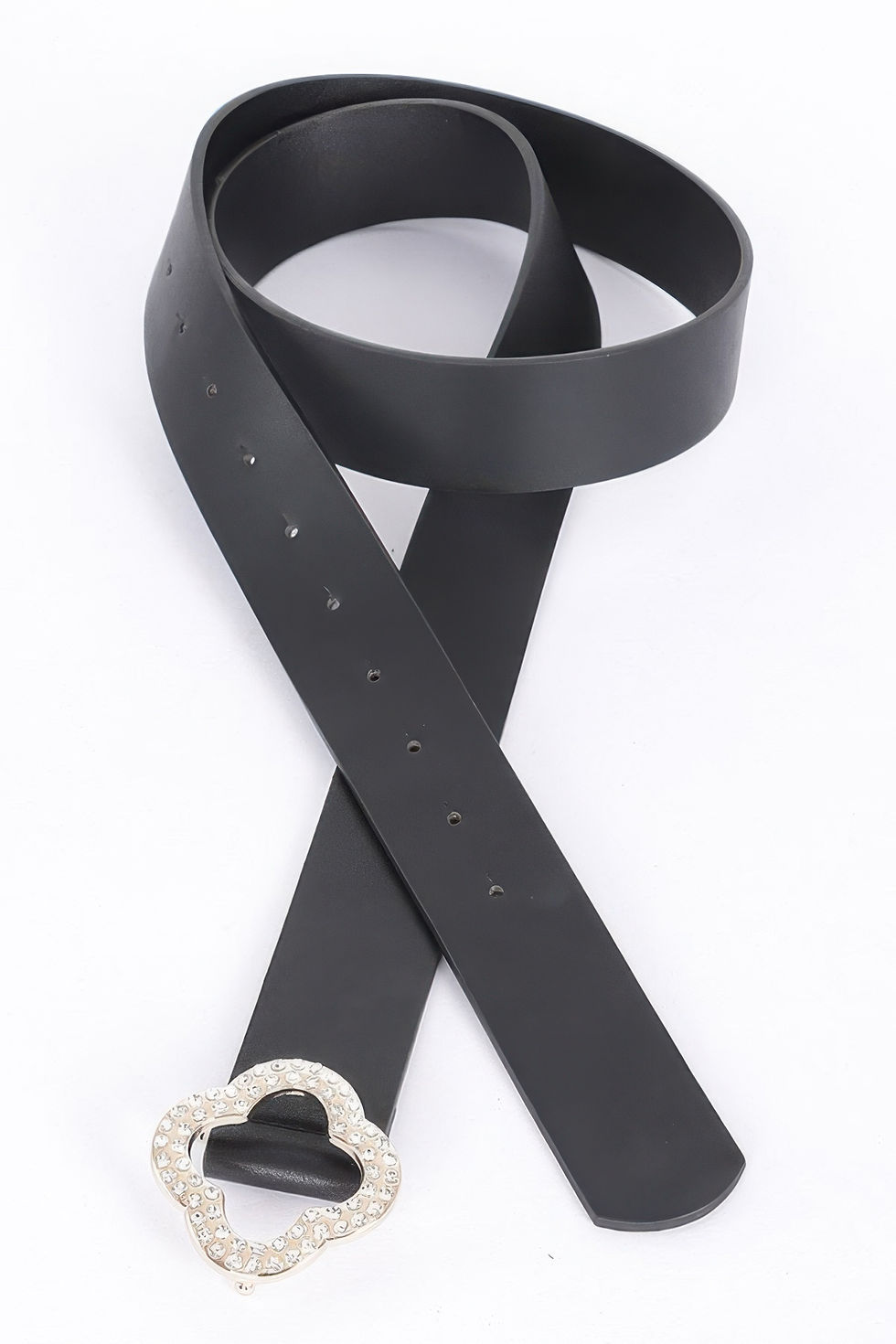 Thumbnail: Faux Leather Metal Buckle Plus Belt