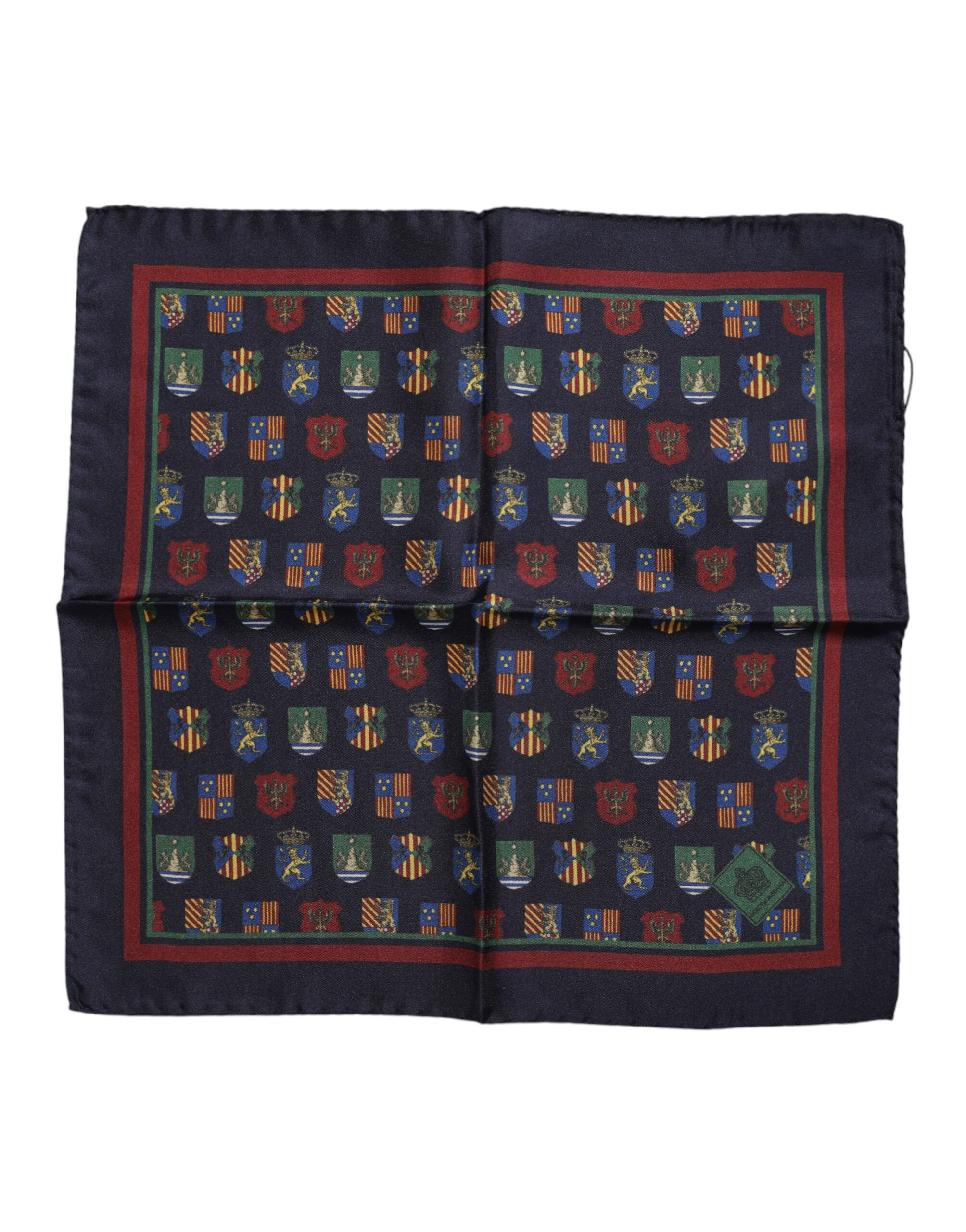 Dolce & Gabbana Multicolor Medals Square Foulard Scarf