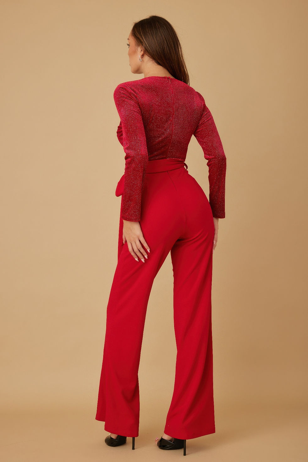 Thumbnail: Velvet Top Fashion Jumpsuit