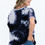 Thumbnail: Tie-dye Top Featured In A V-neckline And Cuff Sort Sleeves