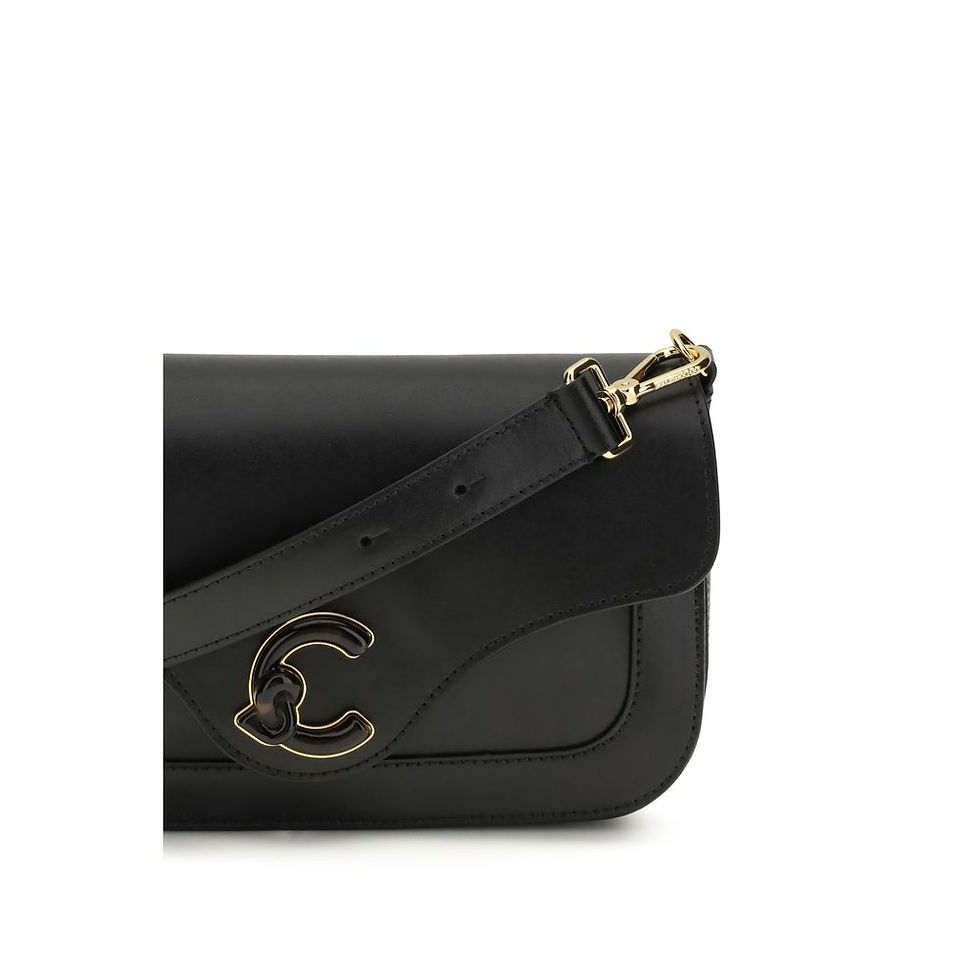 Thumbnail: Coccinelle Black Calf Leather Bos Taurus Shoulder Bag