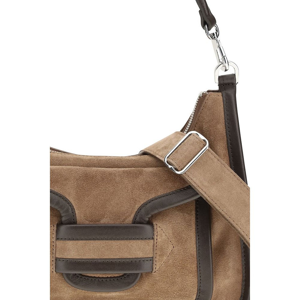 Thumbnail: Pierre Hardy Brown Calf Leather Bos Taurus Shoulder Bag
