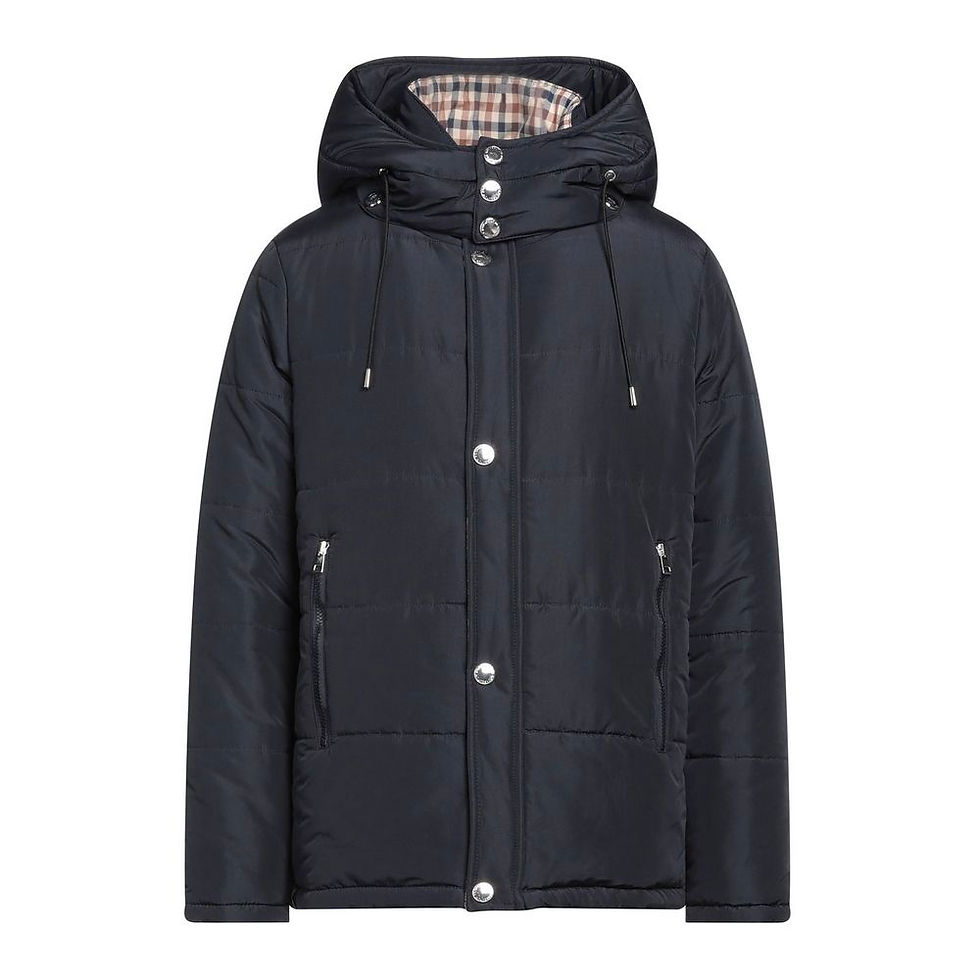 Aquascutum Blue Polyamide Men Jacket