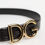 Thumbnail: Dolce & Gabbana Black Exotic Leather DG Logo Buckle Belt