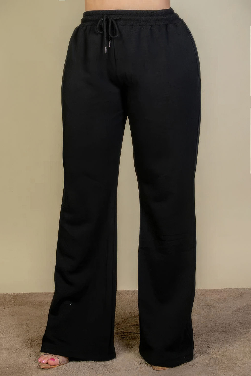 Thumbnail: Plus Size Drawstring Waist Slant Pocket Sweatpants