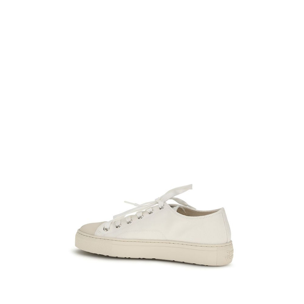Thumbnail: Vivienne Westwood White Fabric Low Top Sneakers