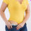 Thumbnail: Plus Size Casual Split Neck Solid Short Sleeve Bodysuit 