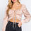 Thumbnail: Long Sleeve Sweetheart Neck Front Ribbon Tie Detail Woven Top