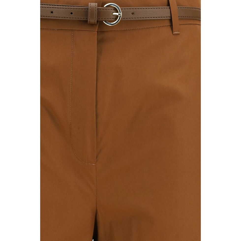 Thumbnail: Max Mara Brown Cotton Casual Pants