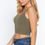 Thumbnail: Round Neck W/removable Bra Cup Cotton Spandex Bra Top