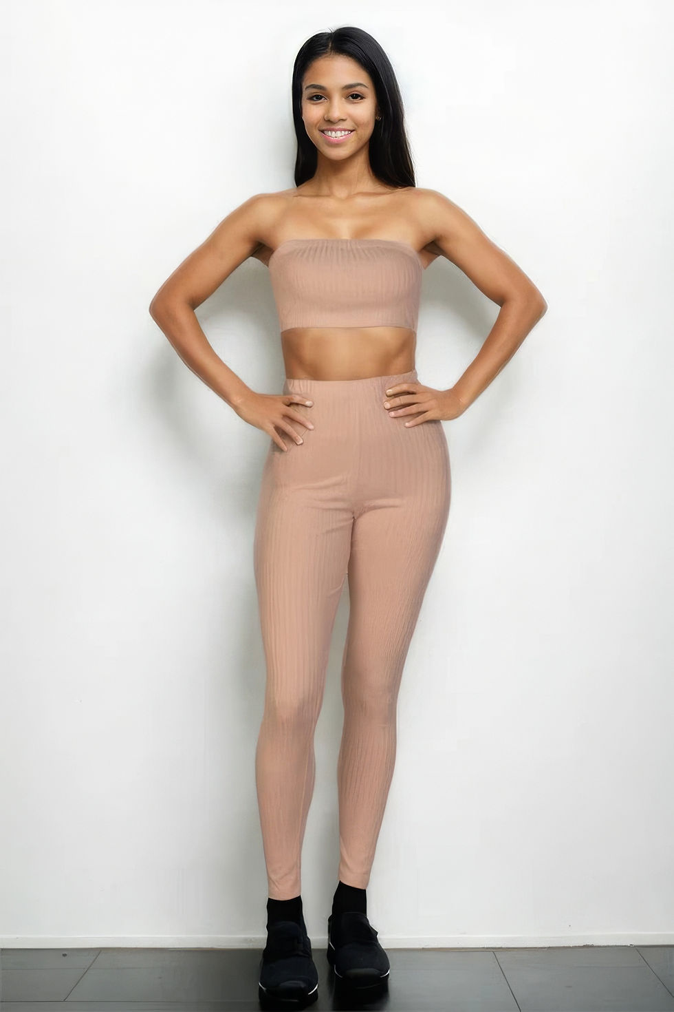 Thumbnail: Ribbed Tube Top & Leggings Set
