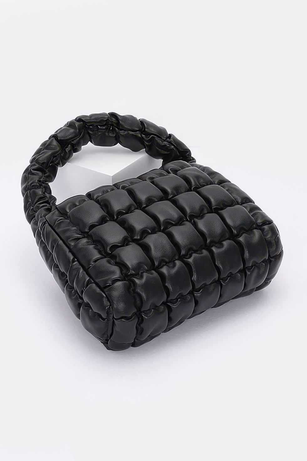Thumbnail: Quilted Faux Leather Padded Handle Bag