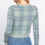 Thumbnail: Long Sleeve V-neck Fitted Button Down Plaid Sweater Cardigan