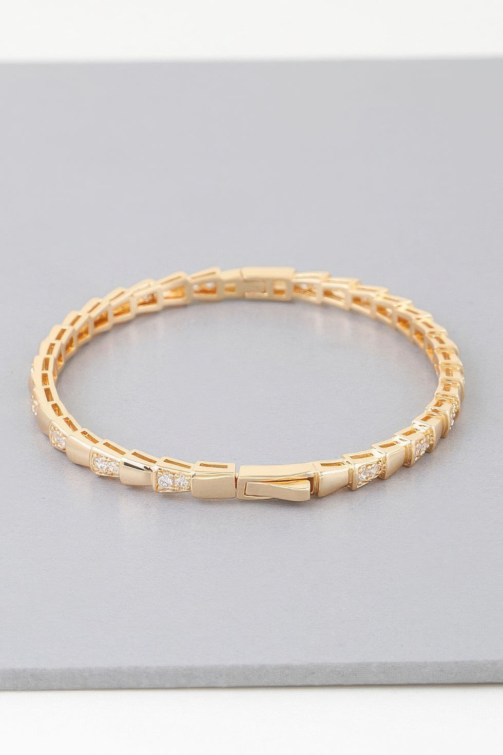 Thumbnail: Bejeweled Snake Scale Bracelet