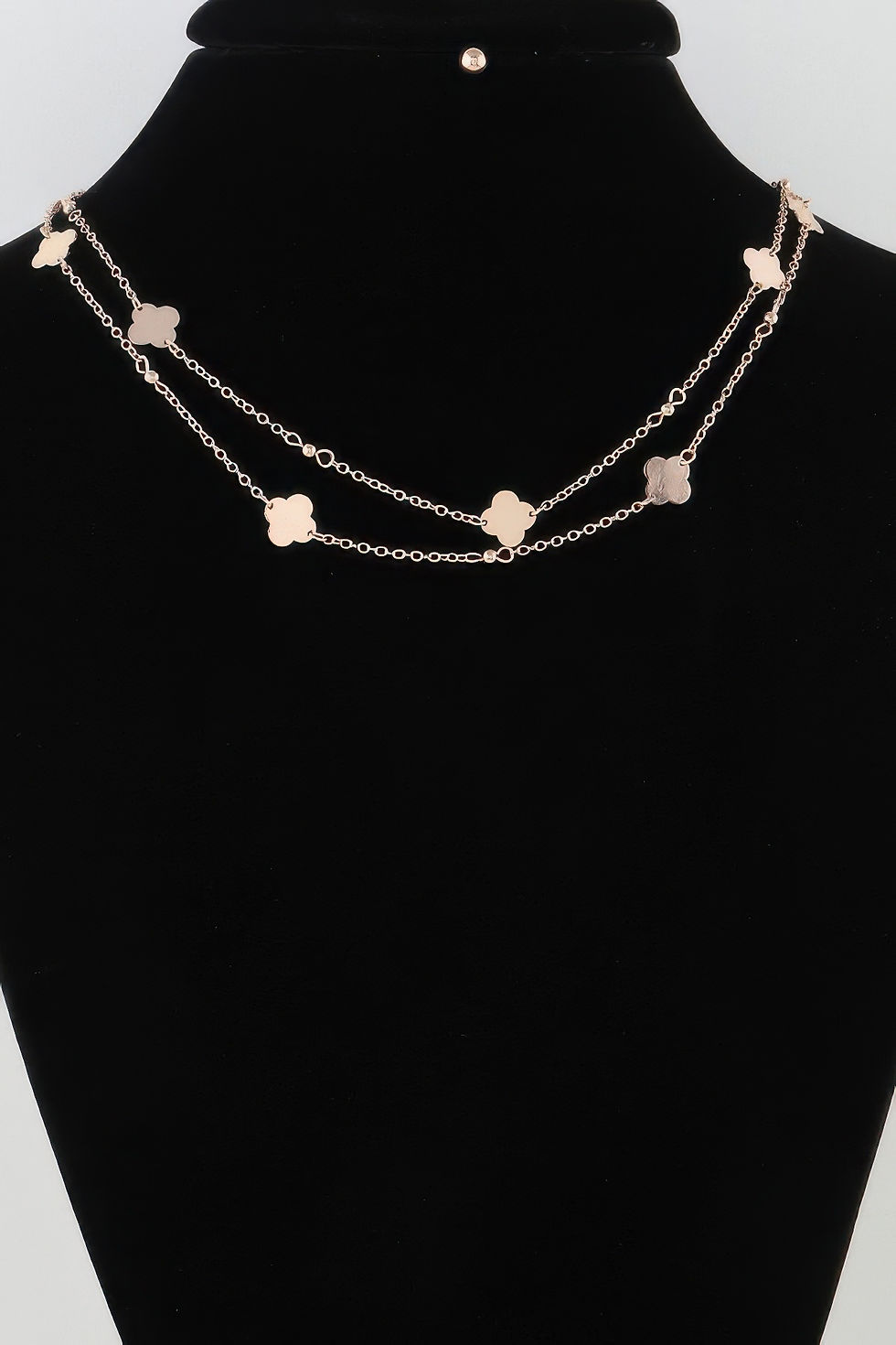 Thumbnail: Double Clover Charm Necklace