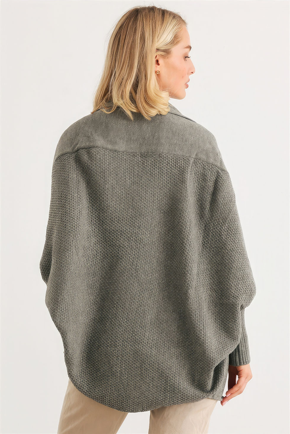 Thumbnail: Batwing Sleeve Open Front Cardigan