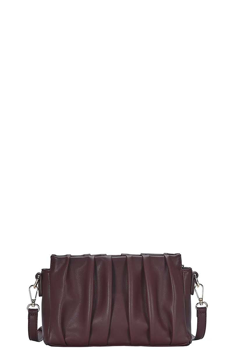 Thumbnail: Stylish Smooth Wrinkled Crossbody Bag