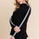 Thumbnail: Long Sleeve Solid Mock Neck Casual Top