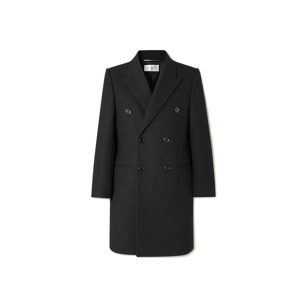 Saint Laurent Black Wool Coat