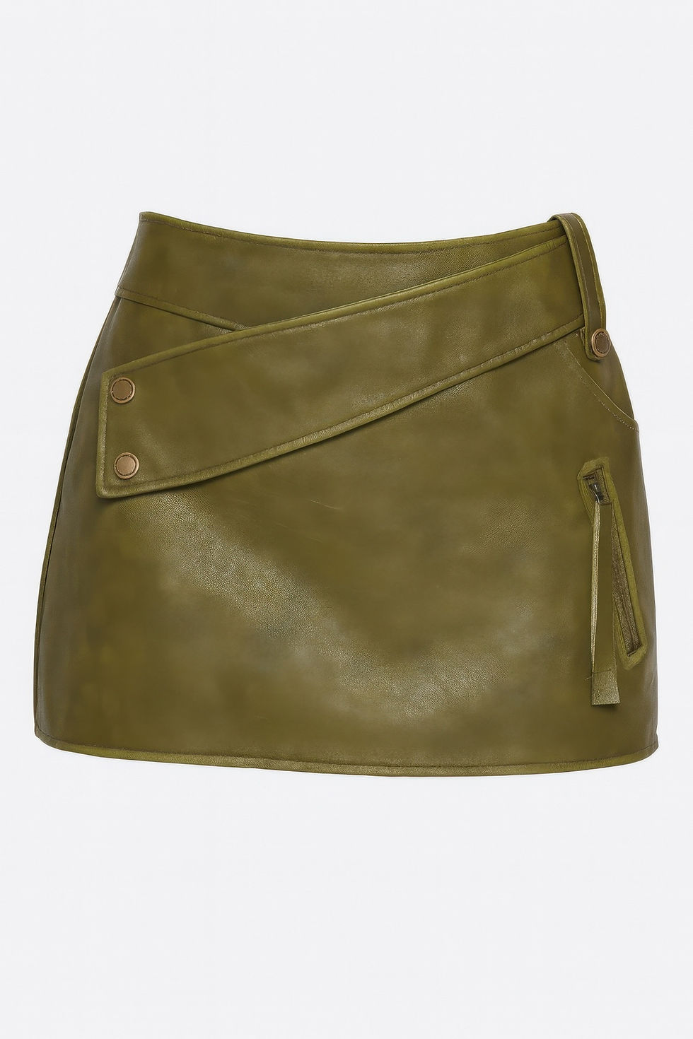 Thumbnail: Faux Leather Strap Mini Skirt        