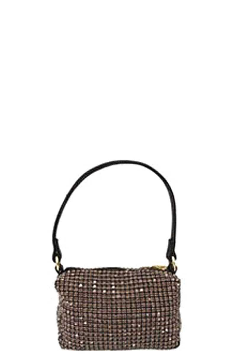 Thumbnail: Fashion Chic Rhinestone Handle Clutch Bag