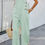 Thumbnail: Solid Square Neck Button Trim Pockets Jumpsuit