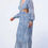 Thumbnail: Printed V Neck Self Belted Side Cut Out Ruffled Maxi Dress