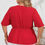 Thumbnail: Plus Solid Butterfly Sleeve Knot Front Peplum Shirt