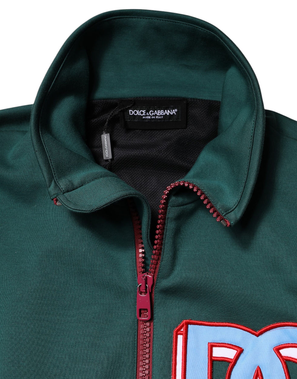 Thumbnail: Dolce & Gabbana Multicolor Cotton Logo Full Zip Jacket