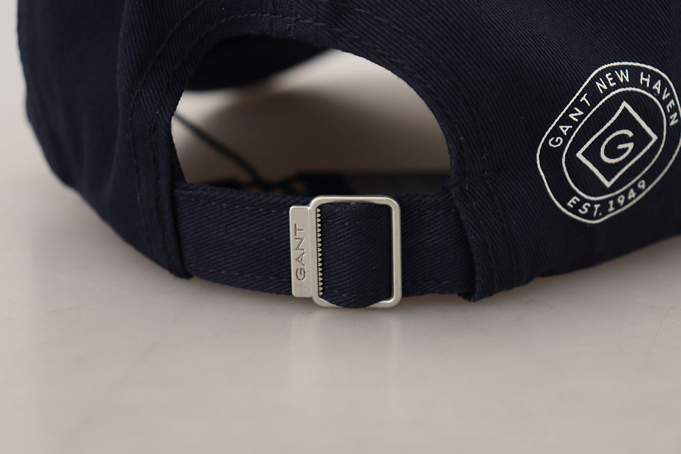 Thumbnail: Gant Blue Cotton Logo Print Baseball Cap Casual Hat