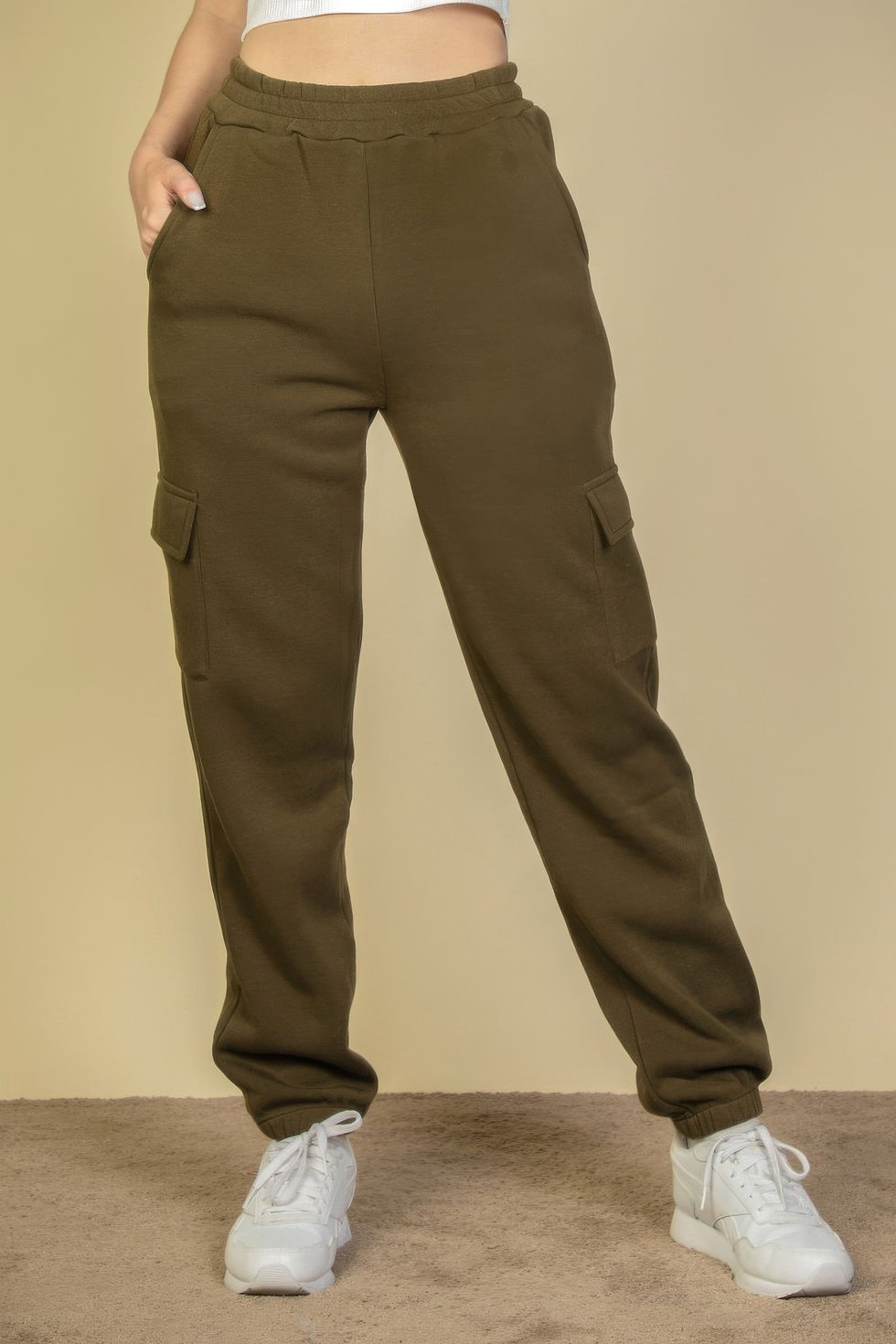 Thumbnail: Side Pocket Drawstring Waist Sweatpants
