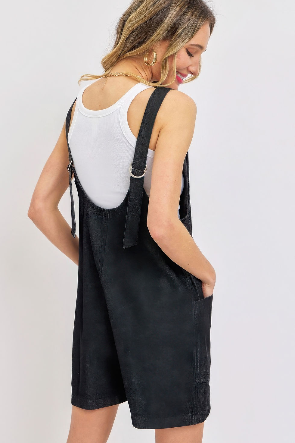 Thumbnail: Summer Denim Overall Romper