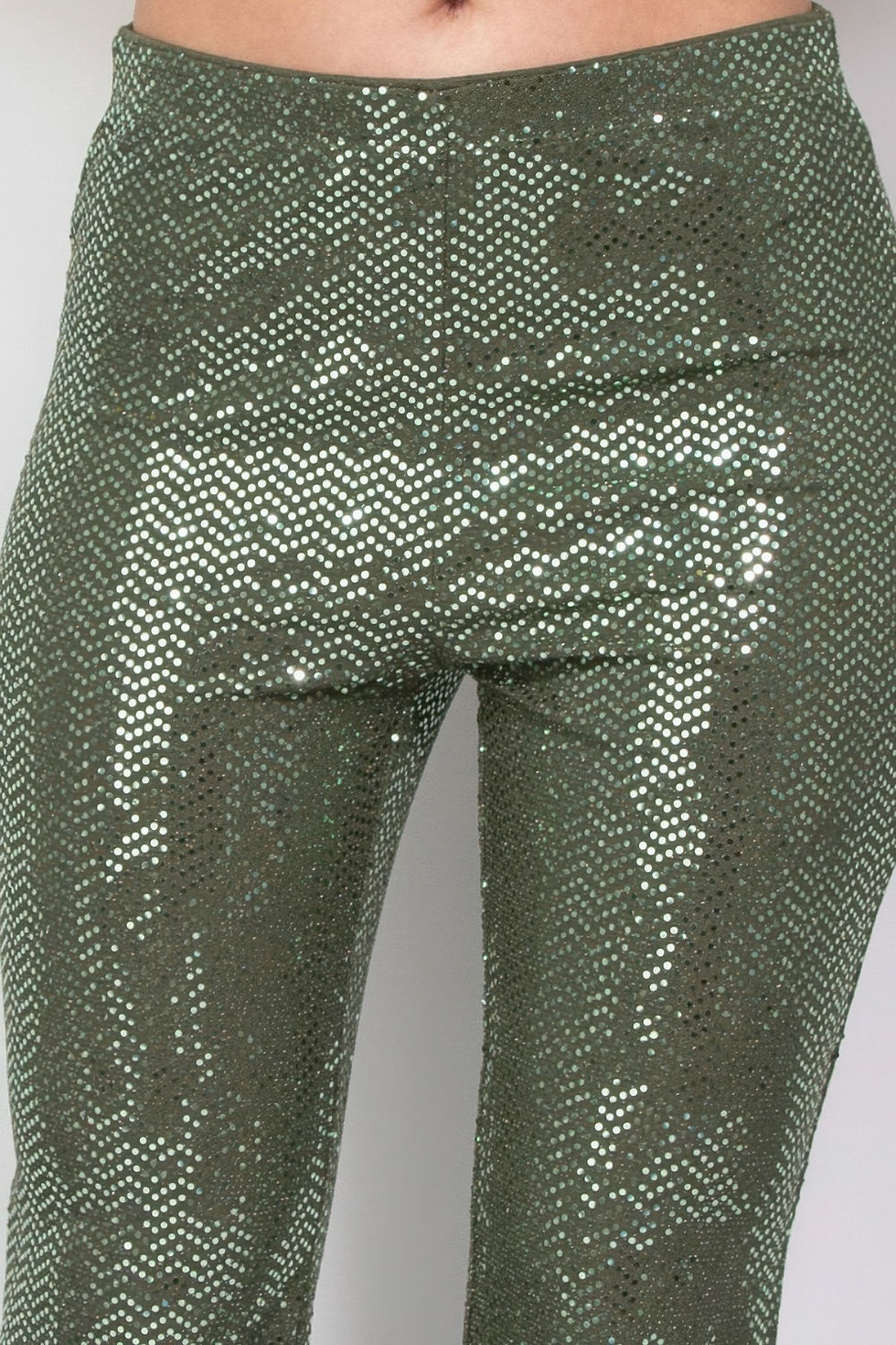 Thumbnail: Sequined Fit & Flare Midrise Pants