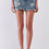 Thumbnail: Medium Blue Washed Denim Ripped High Waist Raw Hem Detail Mini Skirt