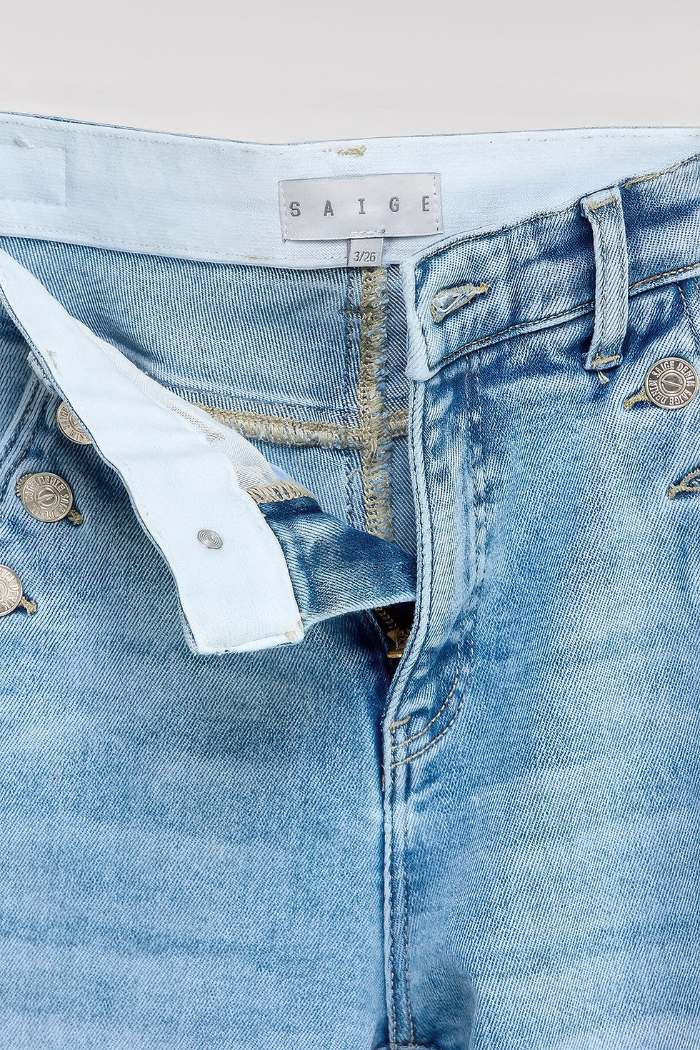 Thumbnail: High Rise Straight With Button Pocket