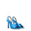 Thumbnail: Off-White Blue Satin Stiletto Heel Sandals