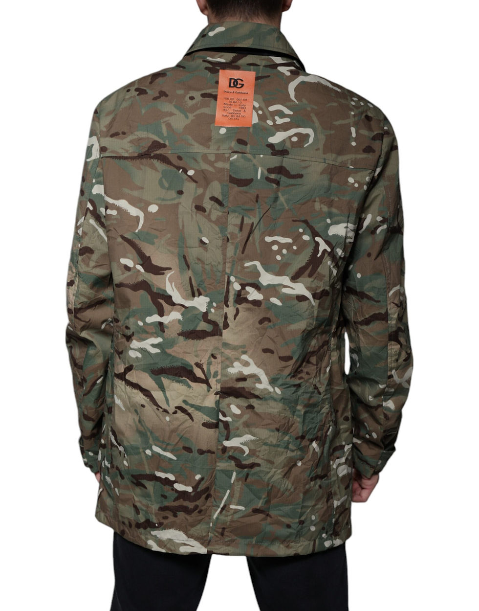 Thumbnail: Dolce & Gabbana Multicolor Camouflage Collared Coat Jacket