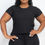 Thumbnail: Plus Size Ribbed Short Sleeve Top&shorts Set