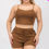 Thumbnail: Plus Size Solid Ribbed Cami Top And Shorts Set