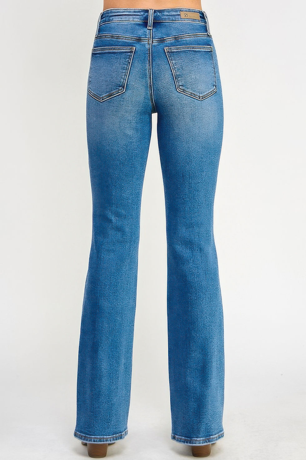 Thumbnail: Tummy Control Mid Rise Skinny Bootcut