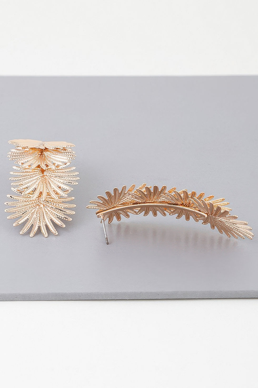 Thumbnail: Multi Flare Leaf Drop Earrings