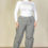 Thumbnail: Plus Size Flap Pockets Drawstring Ruched Parachute Pants