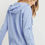 Thumbnail: French Terry Hood With V-neck Long Sleeve Top
