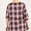 Thumbnail: Plaid 3/4 Sleeve Top With Hi-lo Hem, V-neckline, And Relaxed Fit