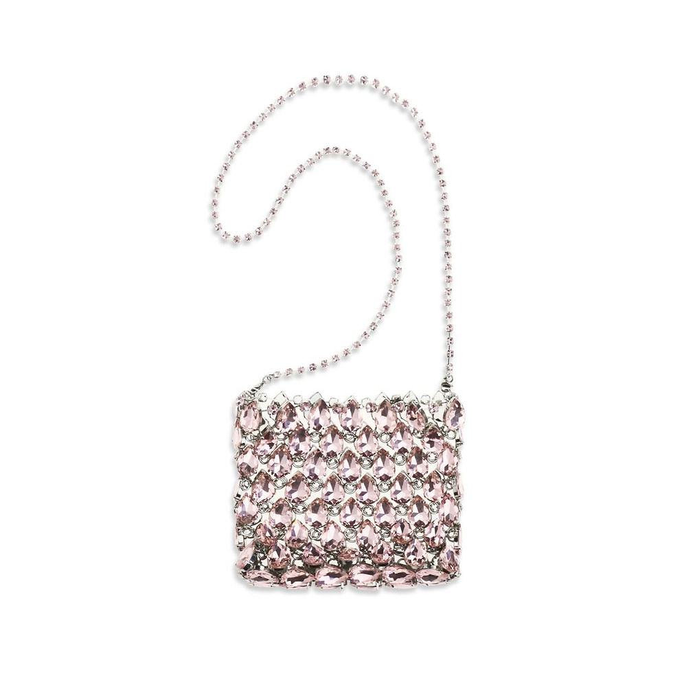 Thumbnail: The crystal mesh Pouch by Self-Portrait