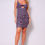 Thumbnail: Spaghetti Strap Twist Front Cutout Floral Ruched Mini Dress