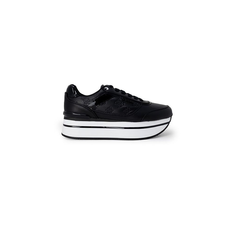 Thumbnail: Guess Black Polyethylene Platform Sneakers
