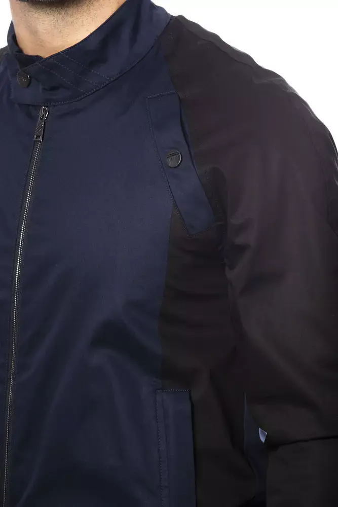 Thumbnail: Verri Blue Cotton Men's Bomber Jacket