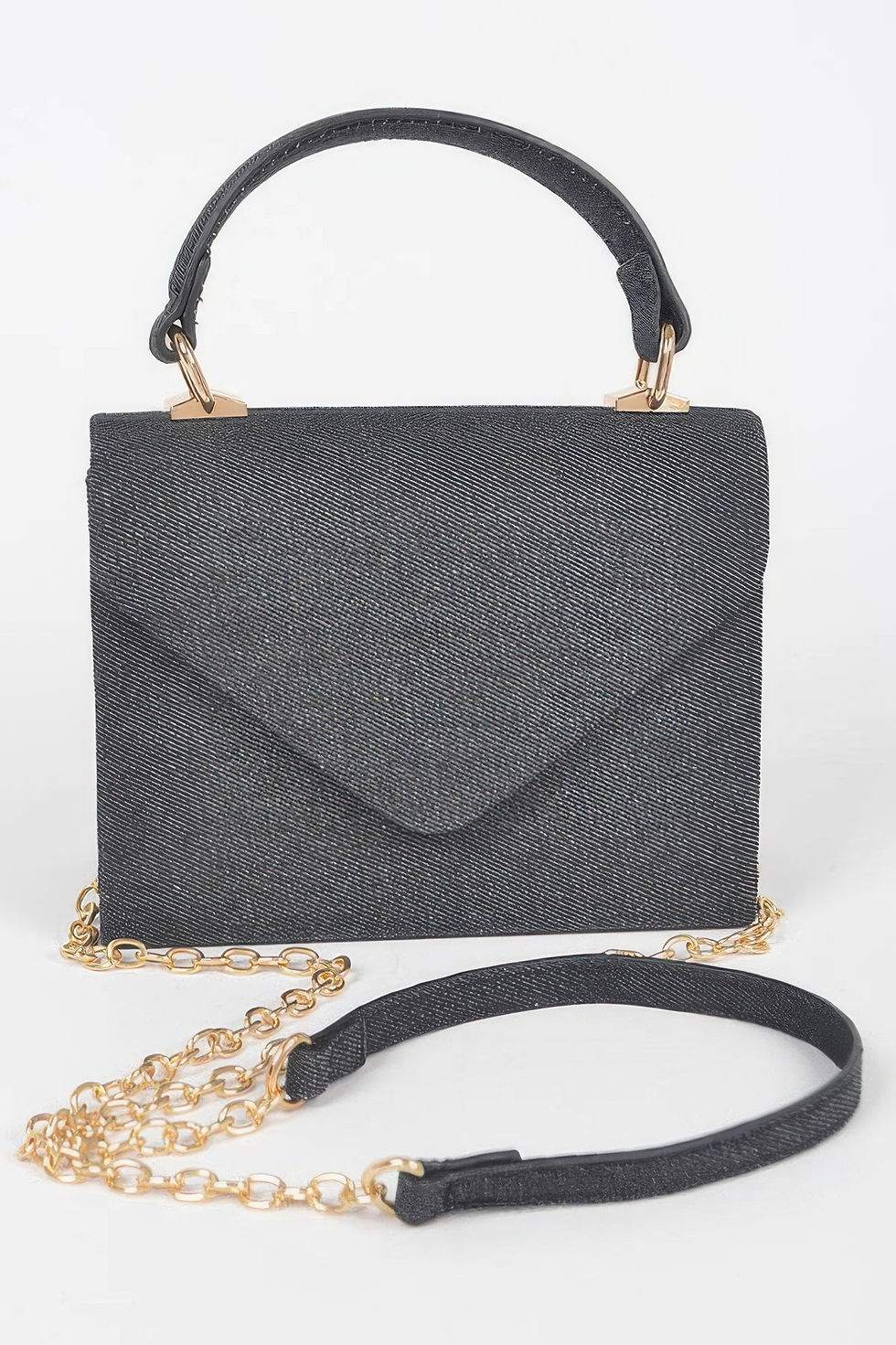 Thumbnail: Denim Top Handle Crossbody Bag